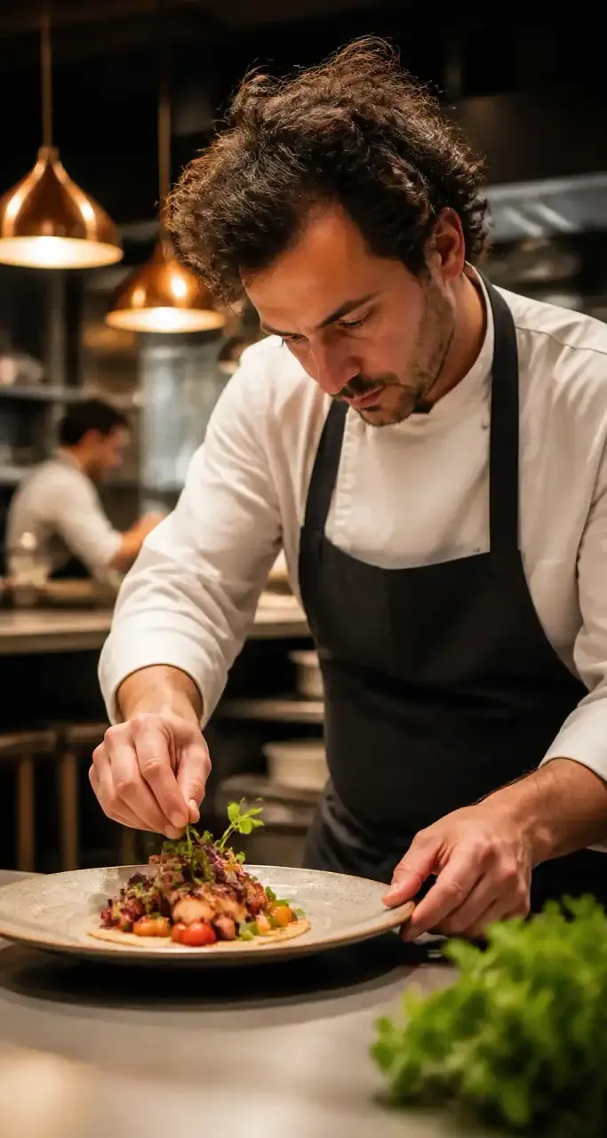 Chef cuisinier dans un restaurant tendance à Montpellier