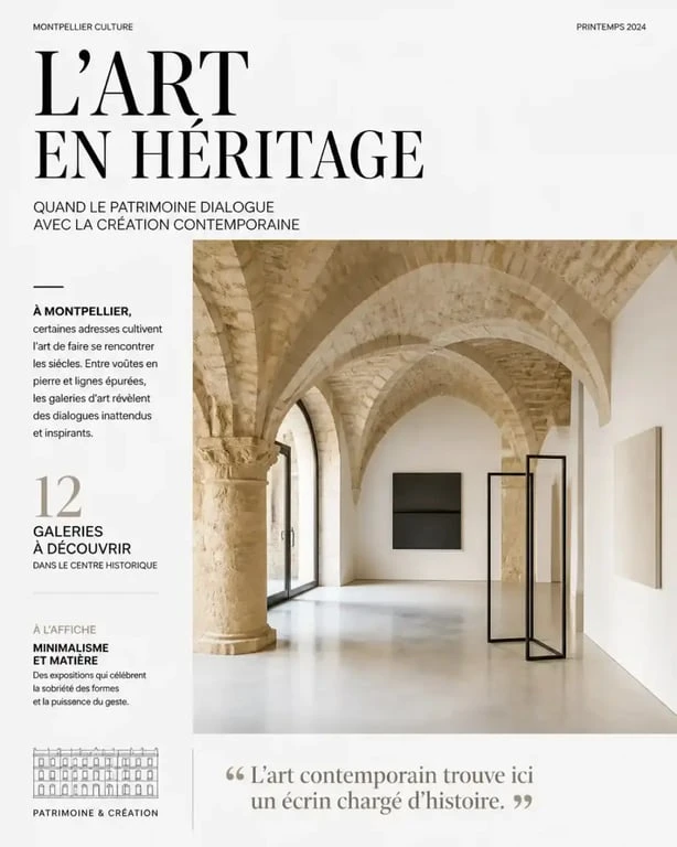Galerie d'art contemporain dans le centre historique de Montpellier