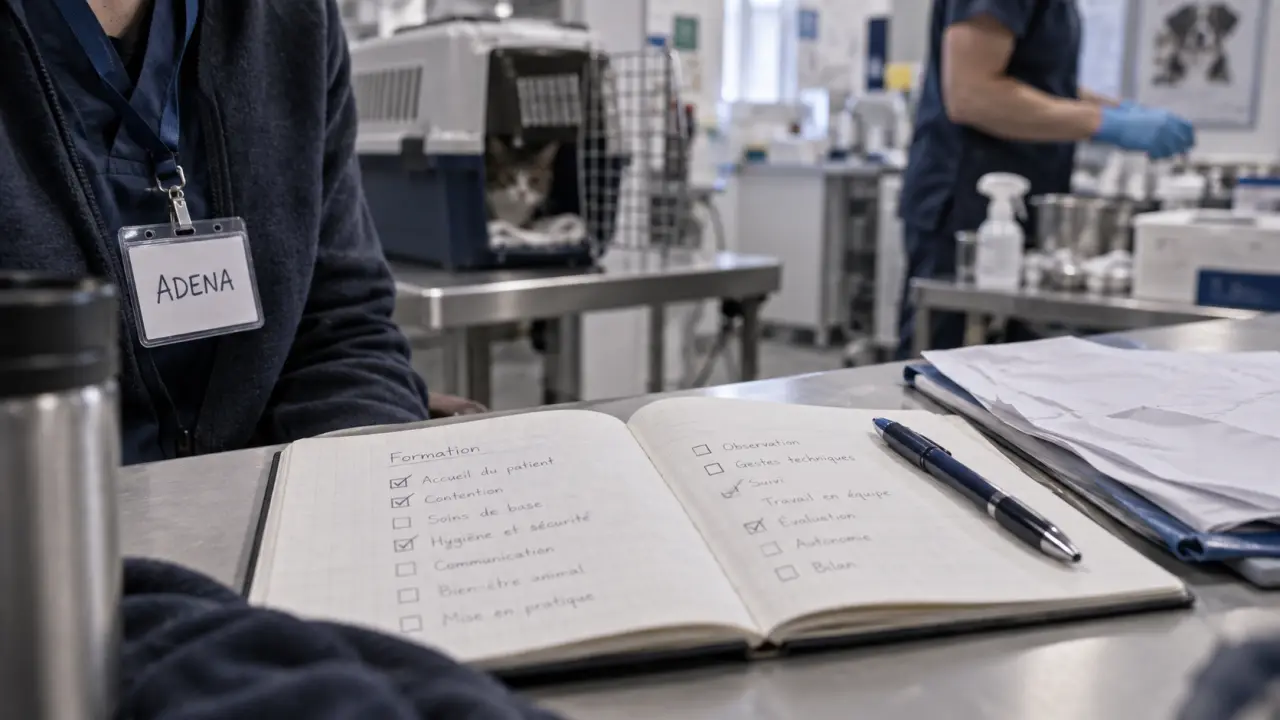 Photo adena montpellier : carnet de formation et projet animalier adapté au métier