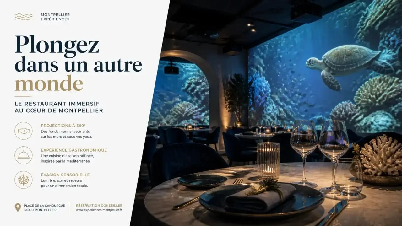 Restaurant original à Montpellier avec décor immersif sous-marin