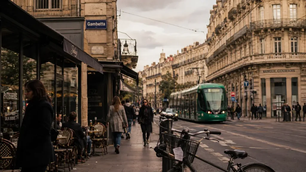 Gambetta Montpellier : tram, commerces et stationnement difficile en centre-ville