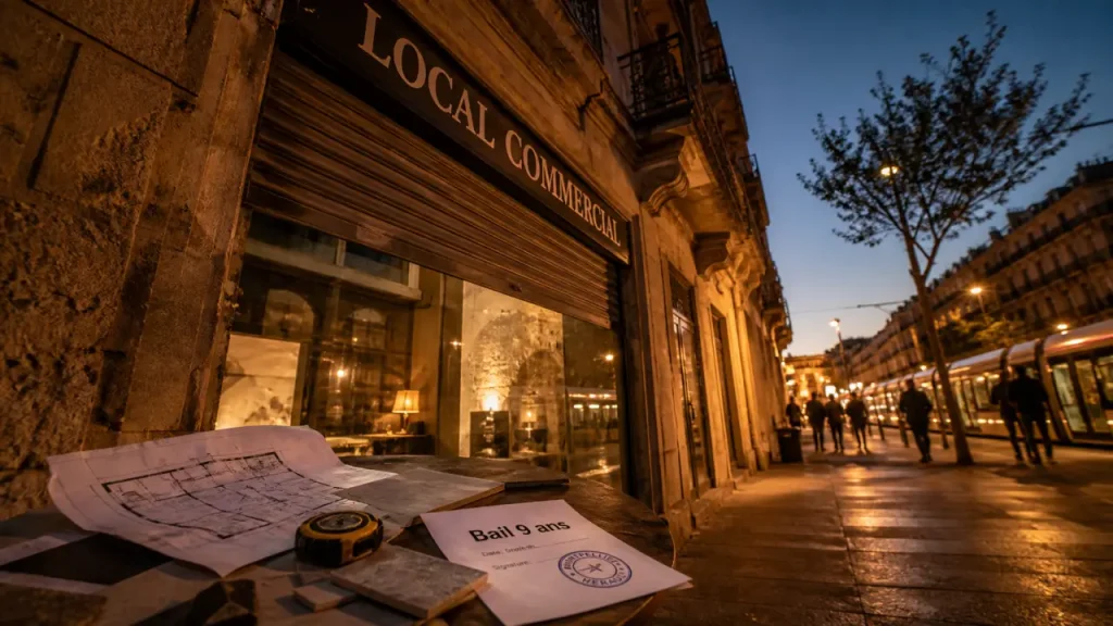 Local commercial Montpellier à louer : vitrine et enseigne en centre-ville