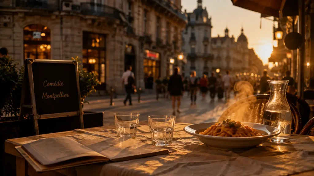 Restaurants comedie montpellier en terrasse près de la Place de la Comédie, Montpellier