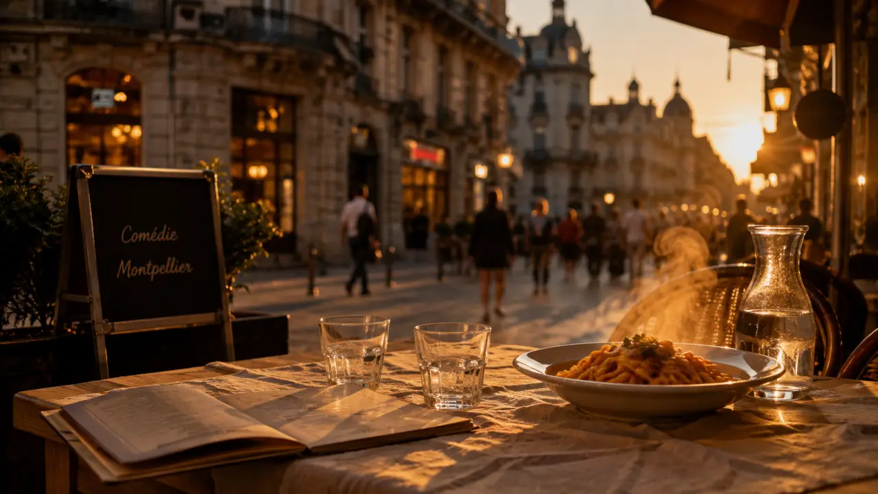 Restaurants comedie montpellier en terrasse près de la Place de la Comédie, Montpellier