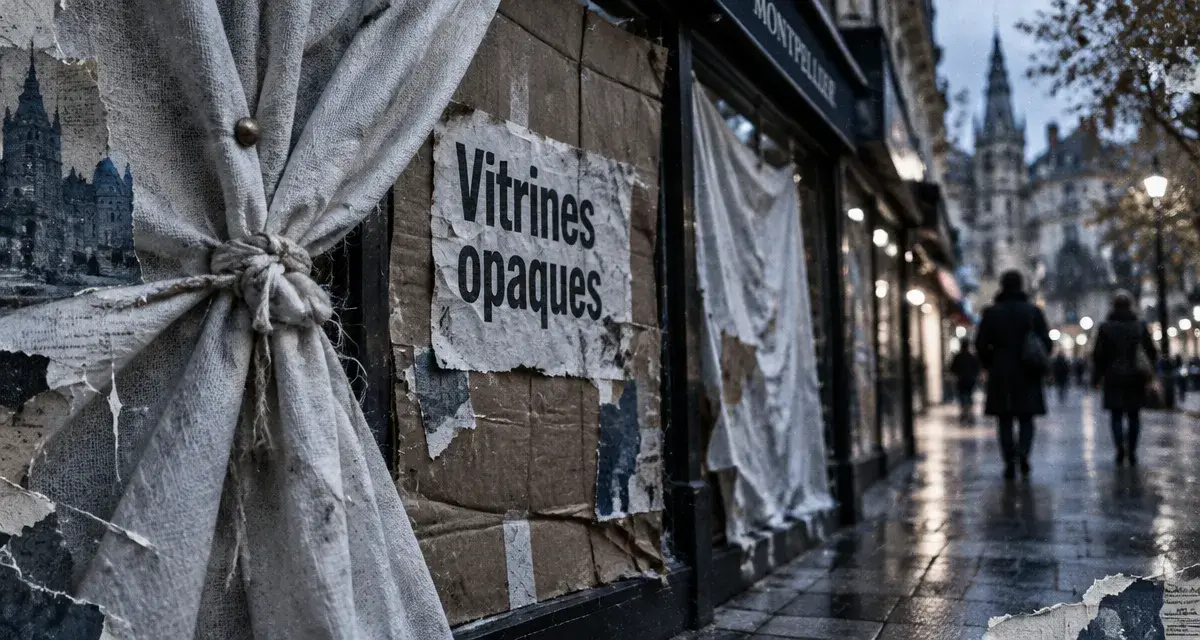À Montpellier, plus de 200 commerces bâchent leurs vitrines