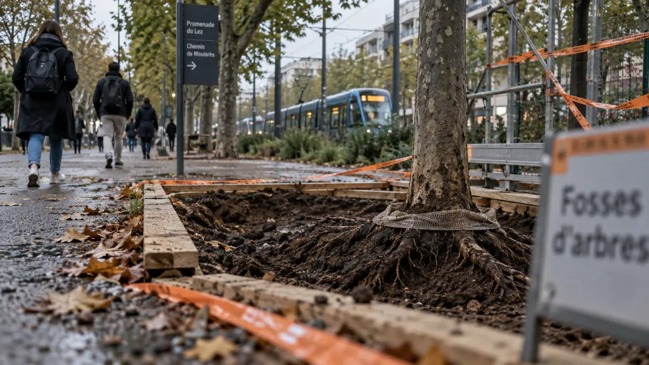Promenade du Lez : deux mois de travaux pour les fosses d’arbres